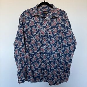 Cremieux Blue and Red Paisley Men's Shirt